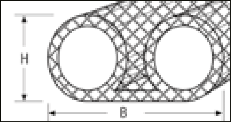 Mesh-Dichtung - Hohlgestricke
