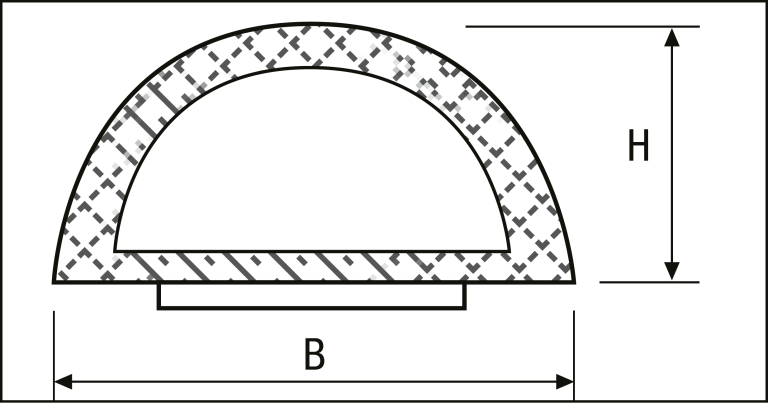 Mesh-Dichtung - Hohlgestricke